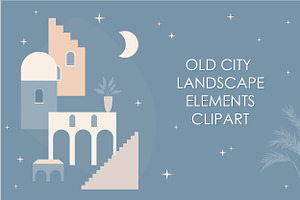 Old City Street Building Clipart