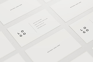 White Business Card Mockup Pack