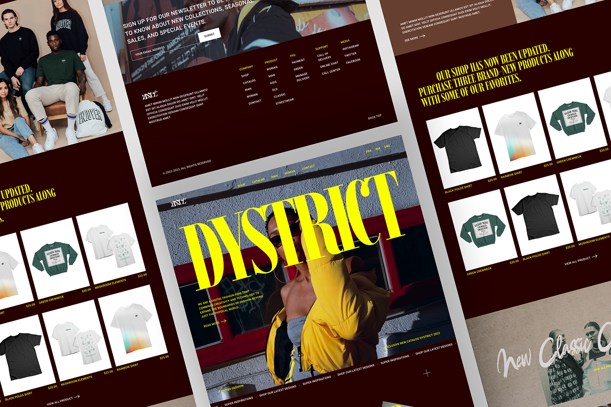 Dystrict - Fashion Landing Page, a Landing Page Template by SundayWorkTeam (Photo 3 of 3)