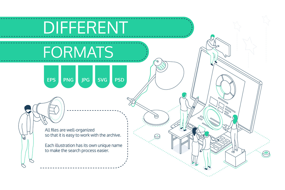 Business Isometric Illustrations, an iPhone Mockup by Boyko Pictures (Photo 3 of 14)