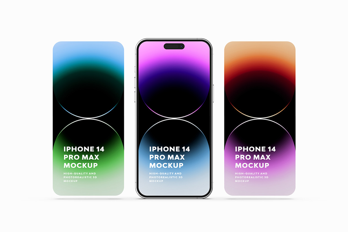 iPhone 14 Pro Max Mockup, an iPhone Mockup by UnicDesign (Photo 4 of 10)