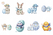 Easter Gingham Ceramic Clipart PNG., an Object Illustration by KennedyStudio (Thumbnail 3 of 4)