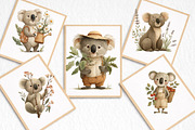 Whimsical Spring Koala Clipart, an Illustration by DreamArtGraphic (Thumbnail 3 of 8)
