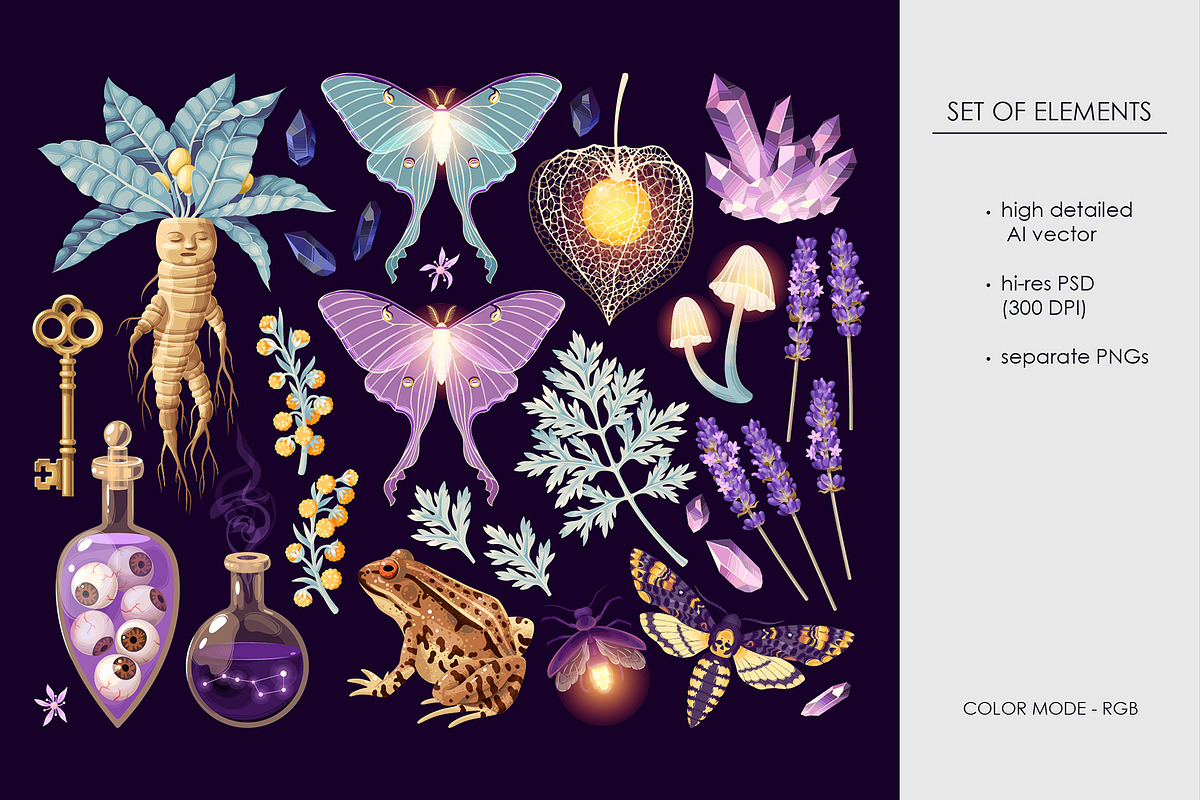 Witchcraft Patterns, a Pattern Graphic by GreyLilac (Photo 7 of 10)