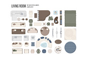Floor Plan Kit, an Object Illustration by DesignerCandies (Thumbnail 8 of 11)