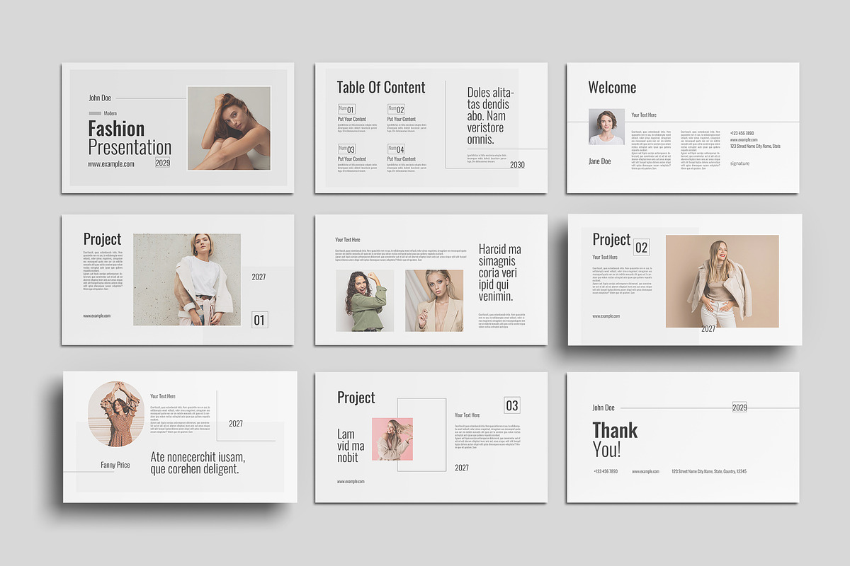 Modern Fashion Presentation Design, a Presentation Template by ClickPaint_Studio (Photo 2 of 6)