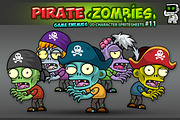 Pirates Zombies Character Sprites, an Illustration by CreativeGameArt (Thumbnail 1 of 4)