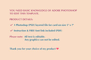 Valentines Photo Card PSD Template, a Card Template by PSD templates and Photos (Thumbnail 3 of 3)