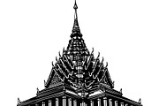 Pagoda Temple Silhouette, an Object Graphic by Designer_Momina (Thumbnail 17 of 20)
