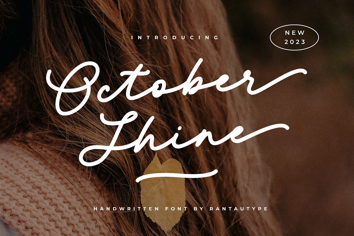 October Shine Monoline Font, a Handwritten Font by RantautypeStudio (Photo 1 of 17)