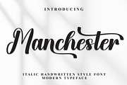 Manchester | Script Font, a Handwritten Font by Scratchones (Thumbnail 1 of 9)