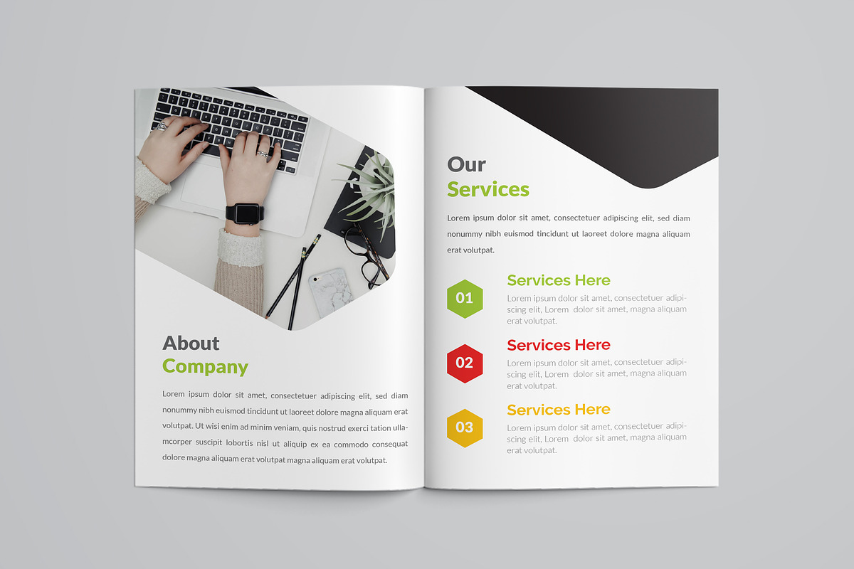 Colorful Business Bifold Brochure, a Brochure Template by ZAAS (Photo 2 of 8)