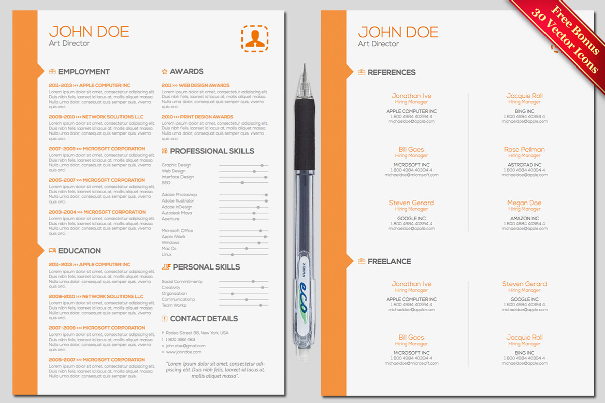 Resume & Cover Letter Template, a Resume Template by Imagine Design (Photo 2 of 5)