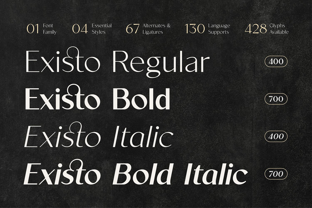 Existo Font Family, a Sans Serif Font by Asenbayu (Photo 5 of 15)