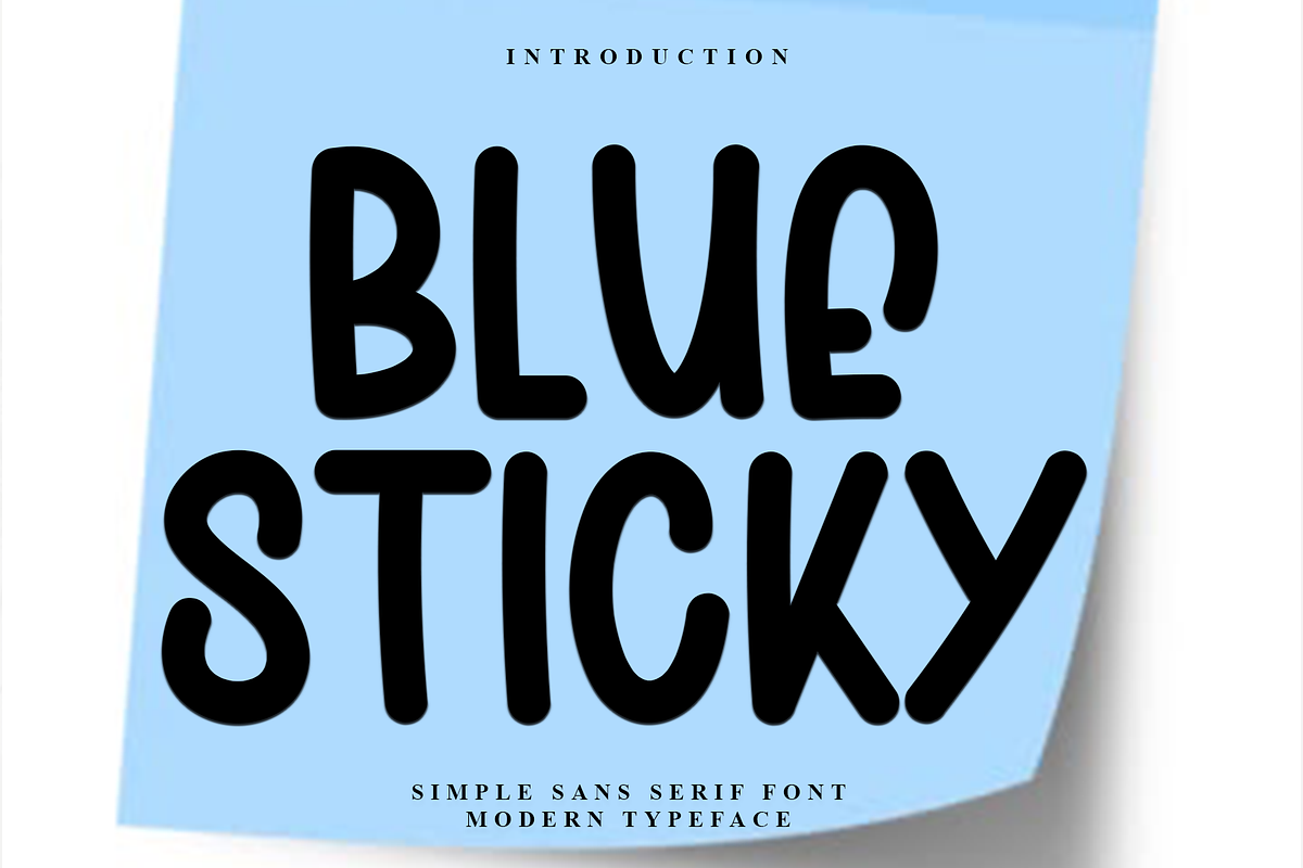 Blue Sticky, a Script Font by FreshTypeINK (Photo 1 of 7)
