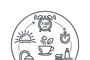 39 Vector Digital Routine Icons, an Outline Icon by adenpinkstore (Thumbnail 6 of 6)