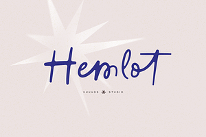 Hemlot, a Script Font by vuuuds