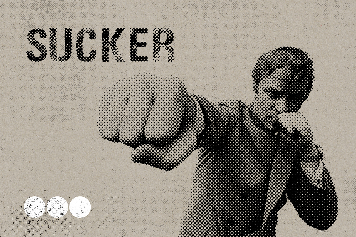 Dirty Halftone Font, a Sans Serif Font by Offset (Photo 6 of 6)