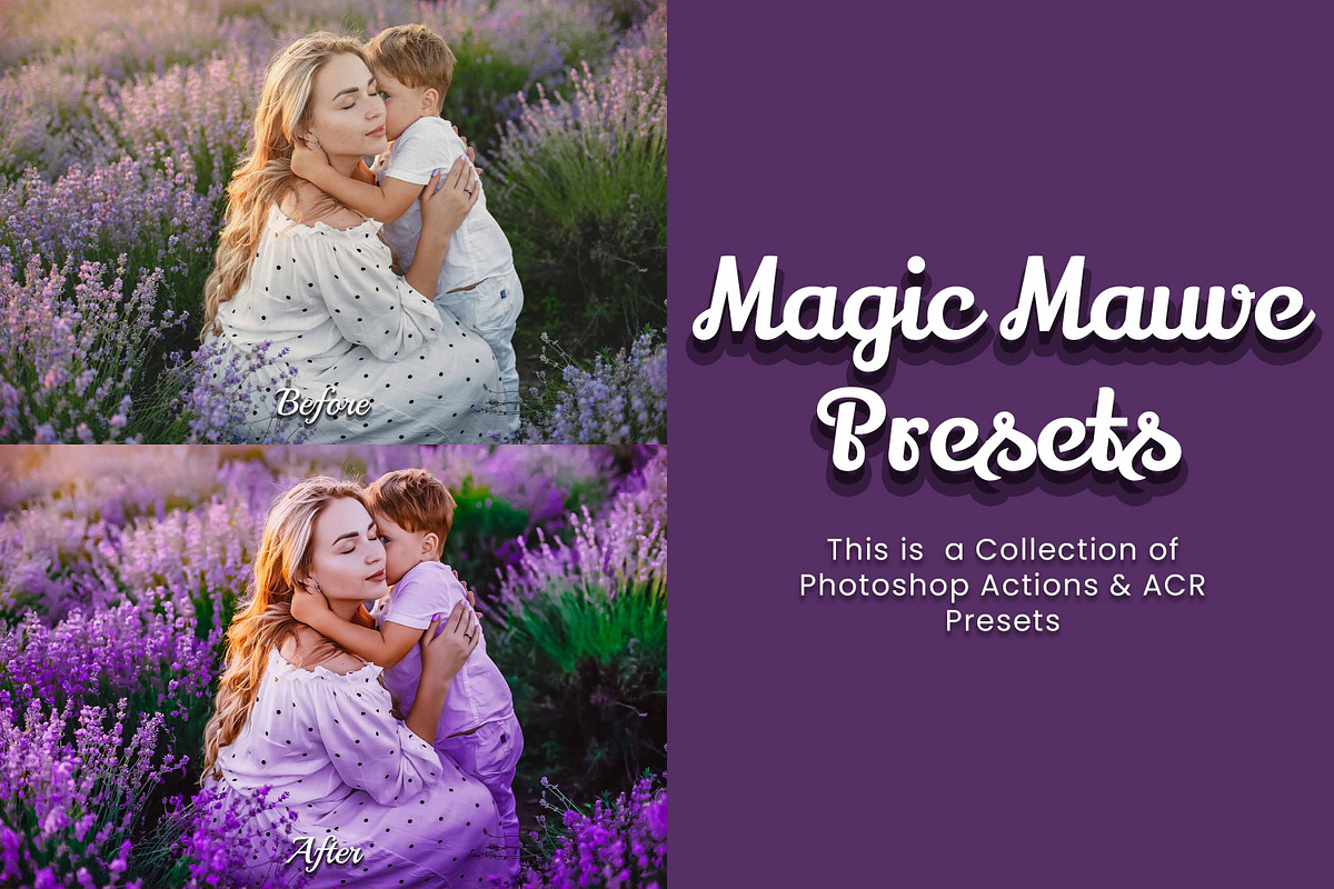 30 Magic Mauve Photoshop Collection, an Action Add-On by 3Motional (Photo 3 of 11)