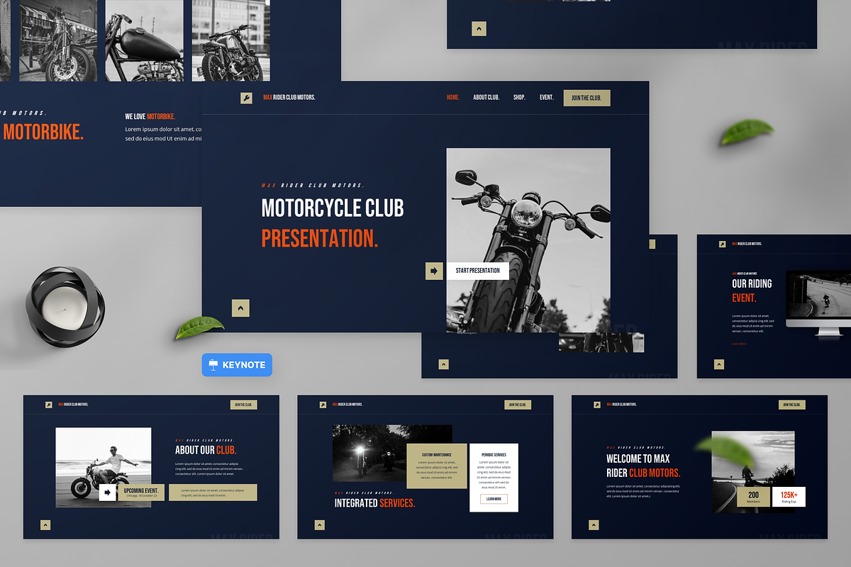 Maxrider - Motorcycle Club Keynote, a Presentation Template by Annora Studio (Photo 1 of 8)