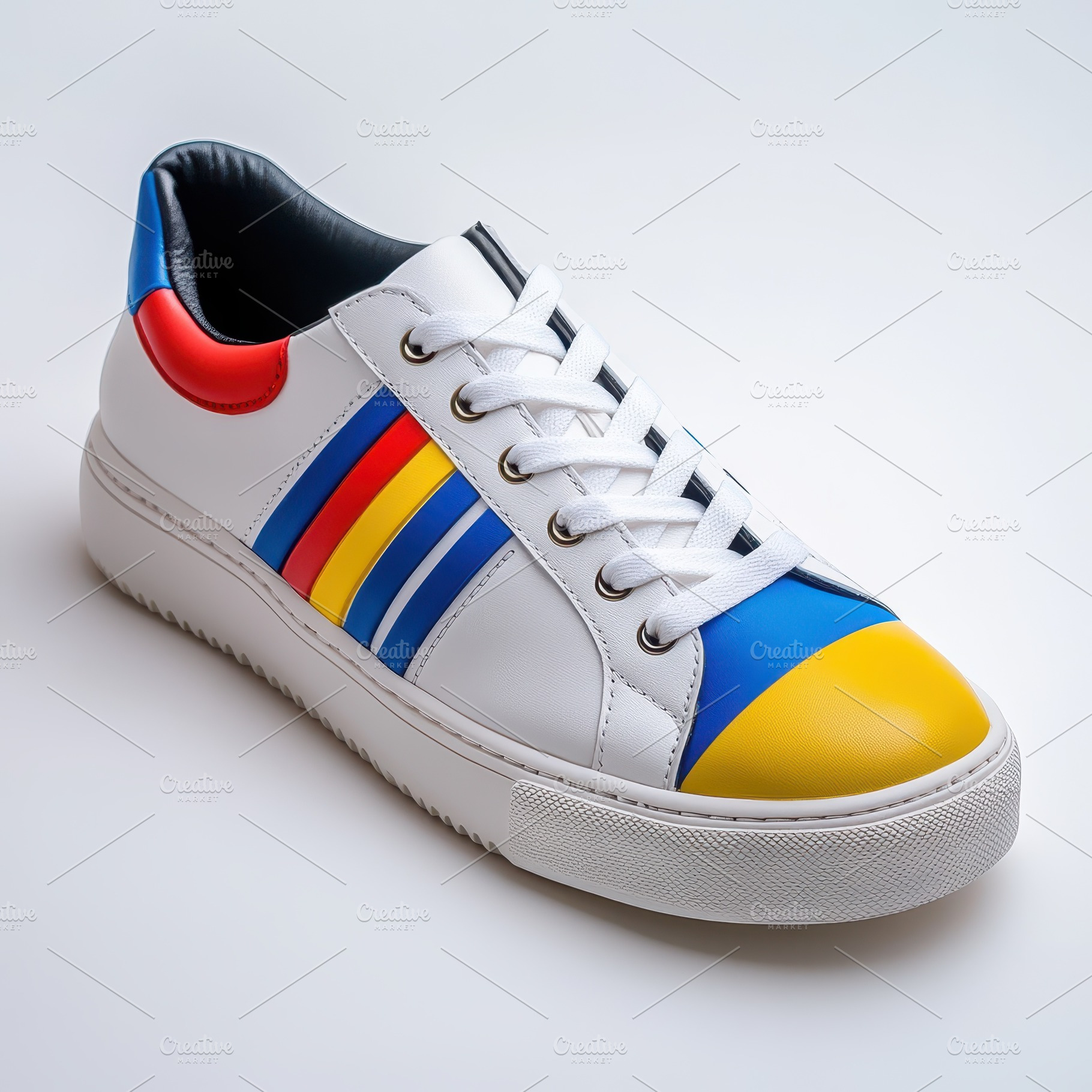 Stylish Colorful Low Top Sneakers Wh, a Beauty & Fashion Photo by Pixeness Studio