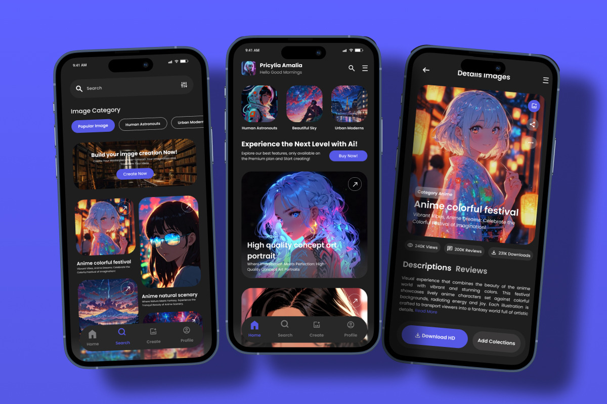 Artifex - AI Image Generator Mobile, an App Template by productype1 (Photo 5 of 5)