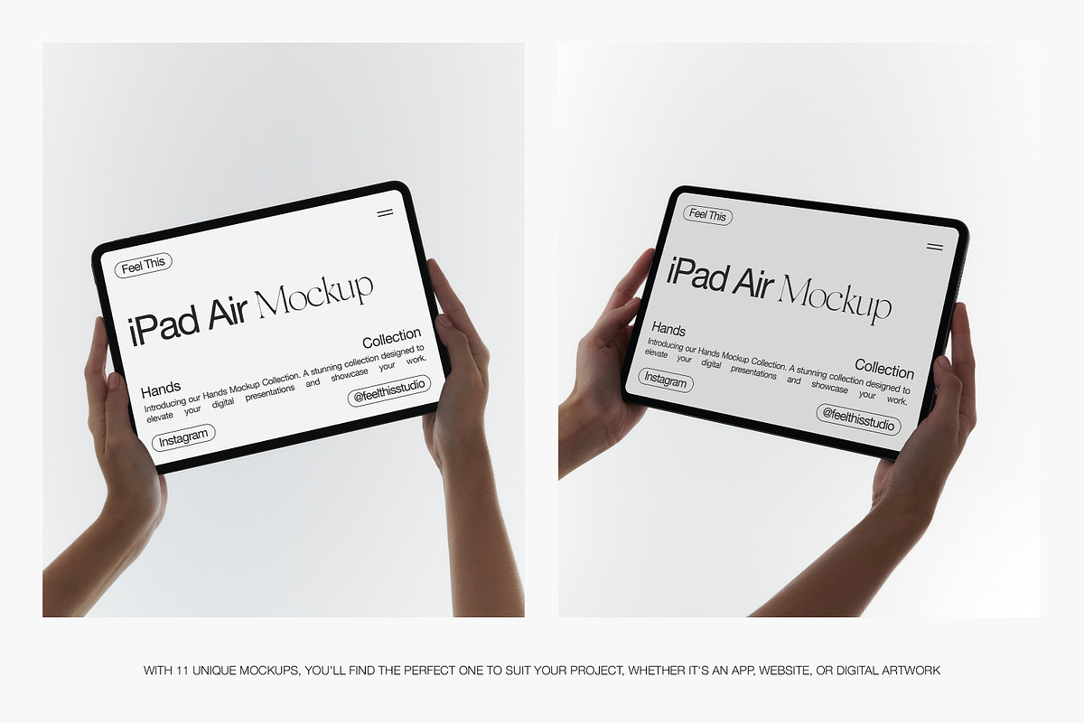 iPad Air in Hand Mockups, an iPad Mockup by Feel This (Photo 4 of 8)