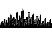 Modern City Skyline Silhouette, an Object Graphic by Creativeshirt (Thumbnail 8 of 20)