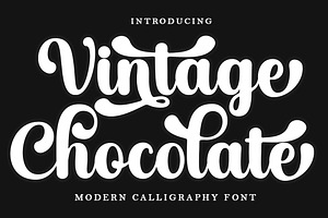 Vintage Chocolate Script