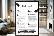 Editable Airbnb Welcome Sign, a Print Template by MondaySpark (Thumbnail 5 of 9)