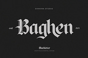 Baghen - Blackletter typeface, a Blackletter Font by Shakira Studio (Thumbnail 1 of 11)
