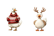 Christmas Silly Goose Clipart, an Illustration by Daily.Designs (Thumbnail 4 of 4)