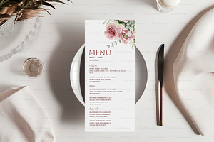 4x9 Aesthetic Menu Mockup, 4x9 Menu