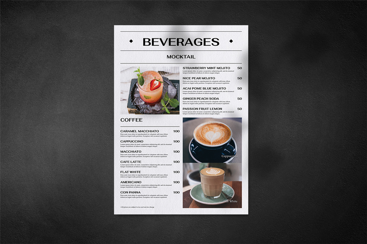Minimalist Food Menu, a Print Template by The Savory Directors (Photo 4 of 5)