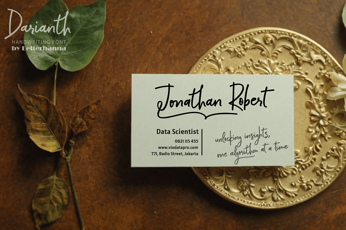 Darianth Handwriting Font, a Handwritten Font by Letterhanna Studio (Photo 7 of 13)