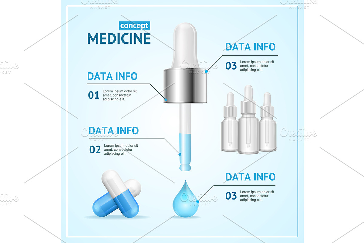 Medicine Concept Card, a Healthcare Illustration by Vector and Templates