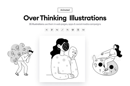 Animated Overthinking Illustrations, an Illustration by Vectors Market