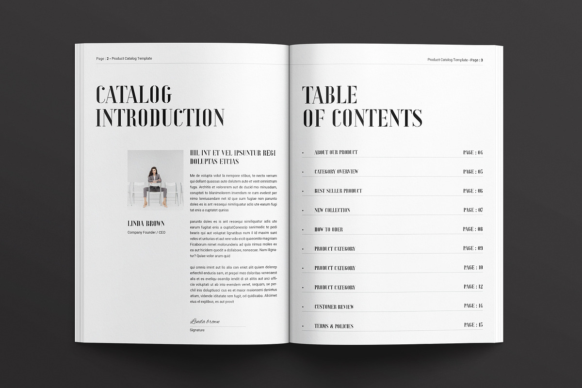 Product Catalog Template, a Brochure Template by E-Type (Photo 2 of 7)