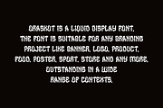 Oraskot - Liquid Display Font, a Handwritten Font by QR Design Studio (Thumbnail 5 of 8)