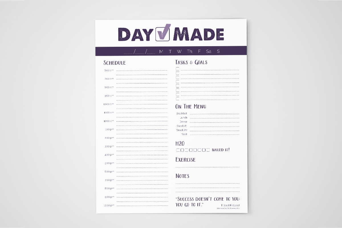 Daily Planner Printable, 4 Sizes, a Templates & Theme by Ember & Co (Photo 6 of 6)