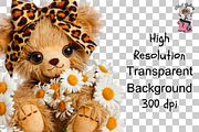 Bear with Leopard Bow PNG Bundle, a Graphic by Clipart Bloom (Thumbnail 12 of 12)