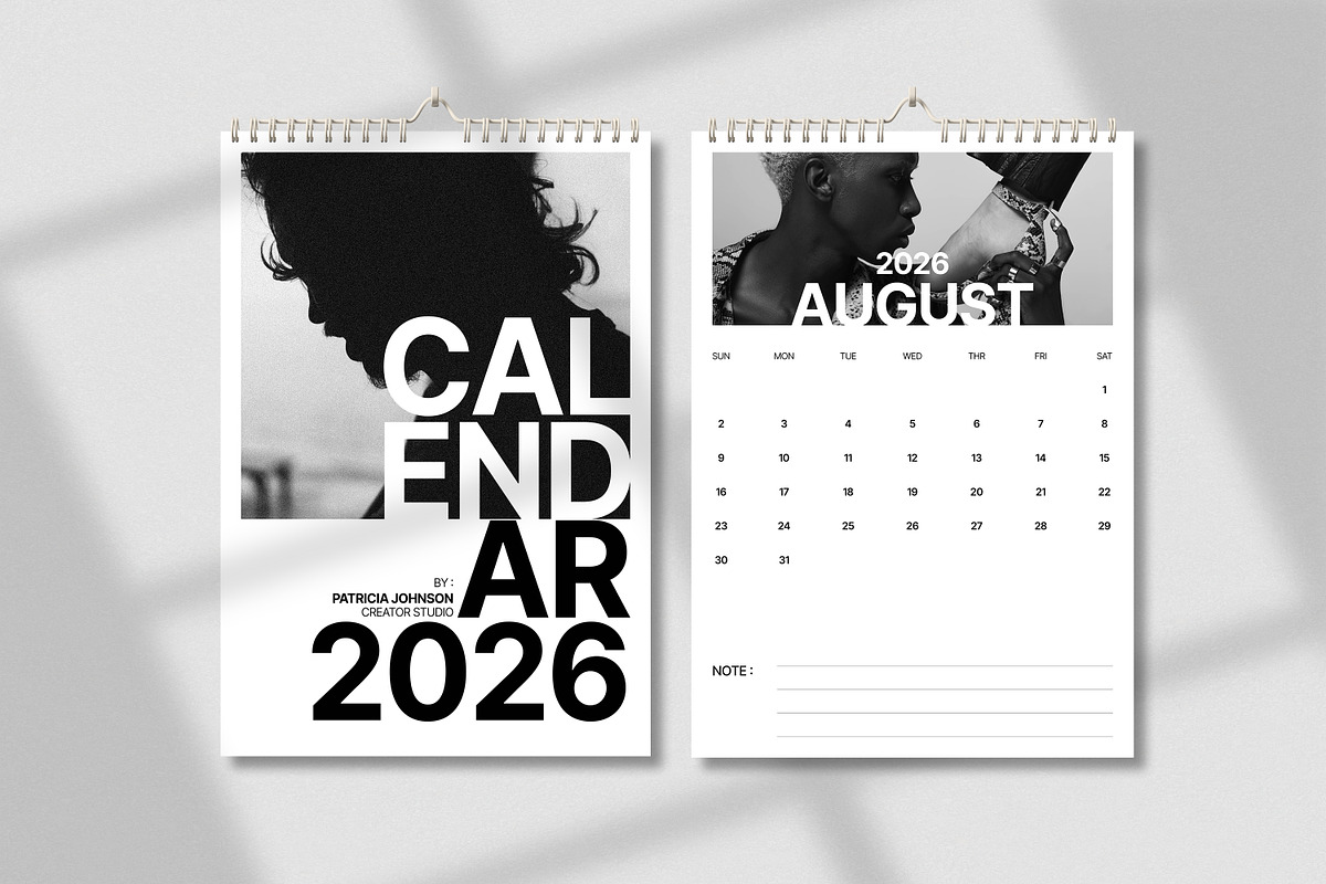 2026 Creative Wall Calender Template, a Stationery Template by Creatiya Type (Photo 4 of 4)