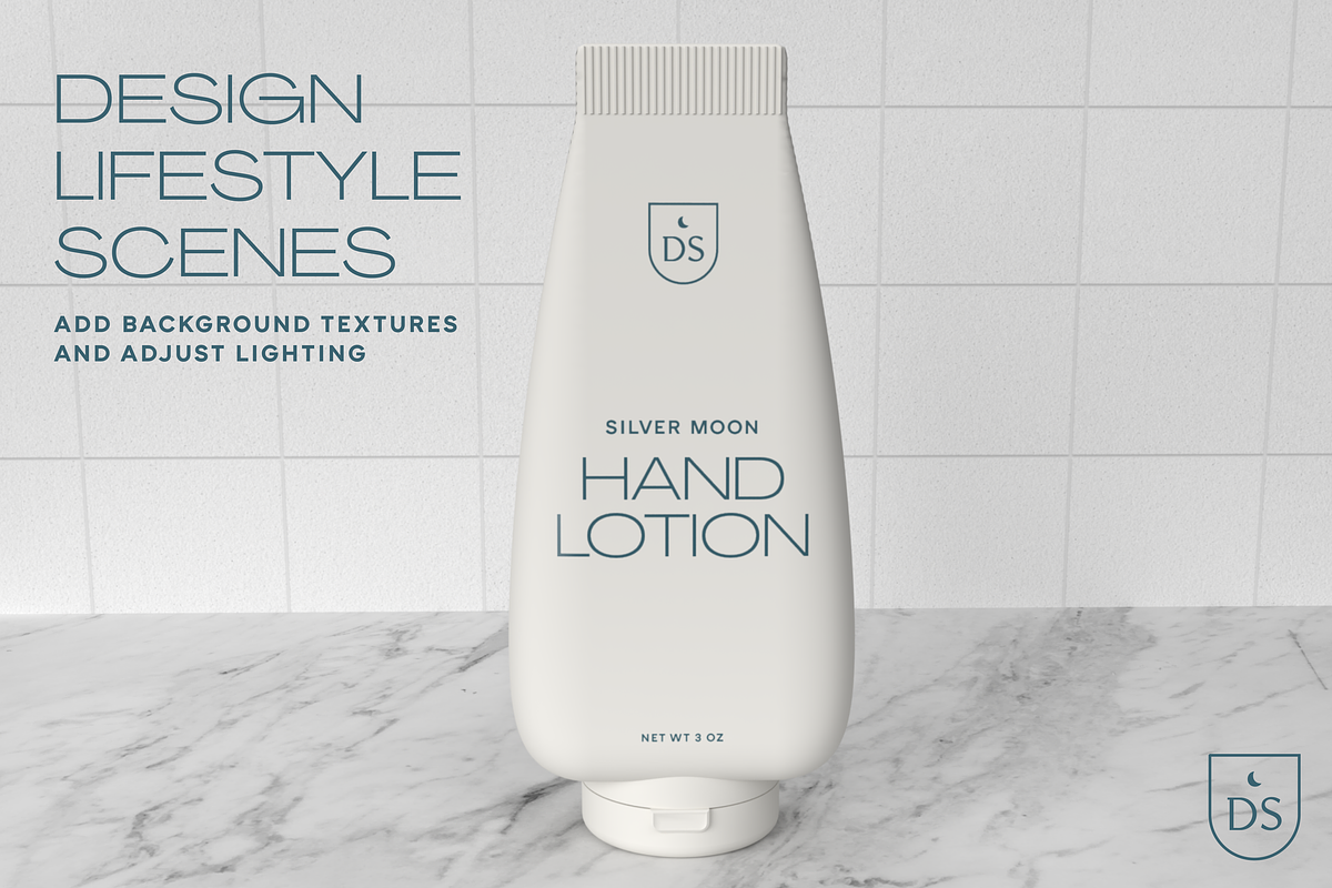 3D Lotion Squeeze Bottle Mockup, a Household Mockup by Silver Moon Design School (Photo 3 of 3)