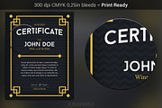 Dark Certificate Template, a Stationery Template by Krukowski Graphics (Thumbnail 2 of 3)