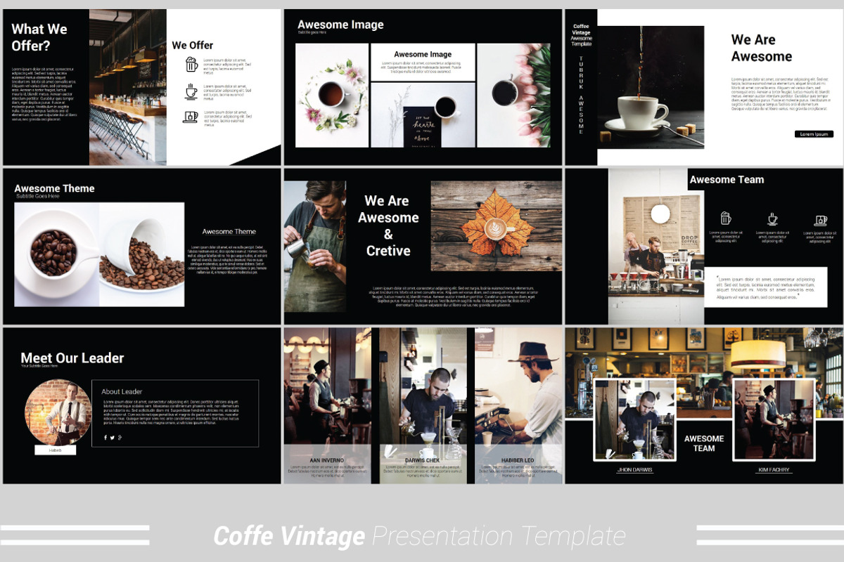 Coffee Vintage Powerpoint Template, a Presentation Template by Presentation Official (Photo 5 of 13)