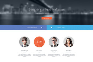 Website Landing Page PSD