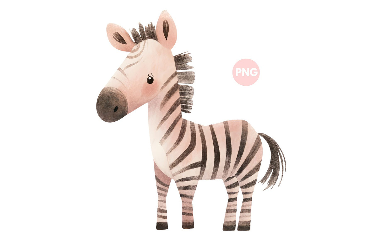 Cute Baby Zebra Animal, an Animal Illustration by ⋒DesignECShop⋒ (Photo 3 of 3)