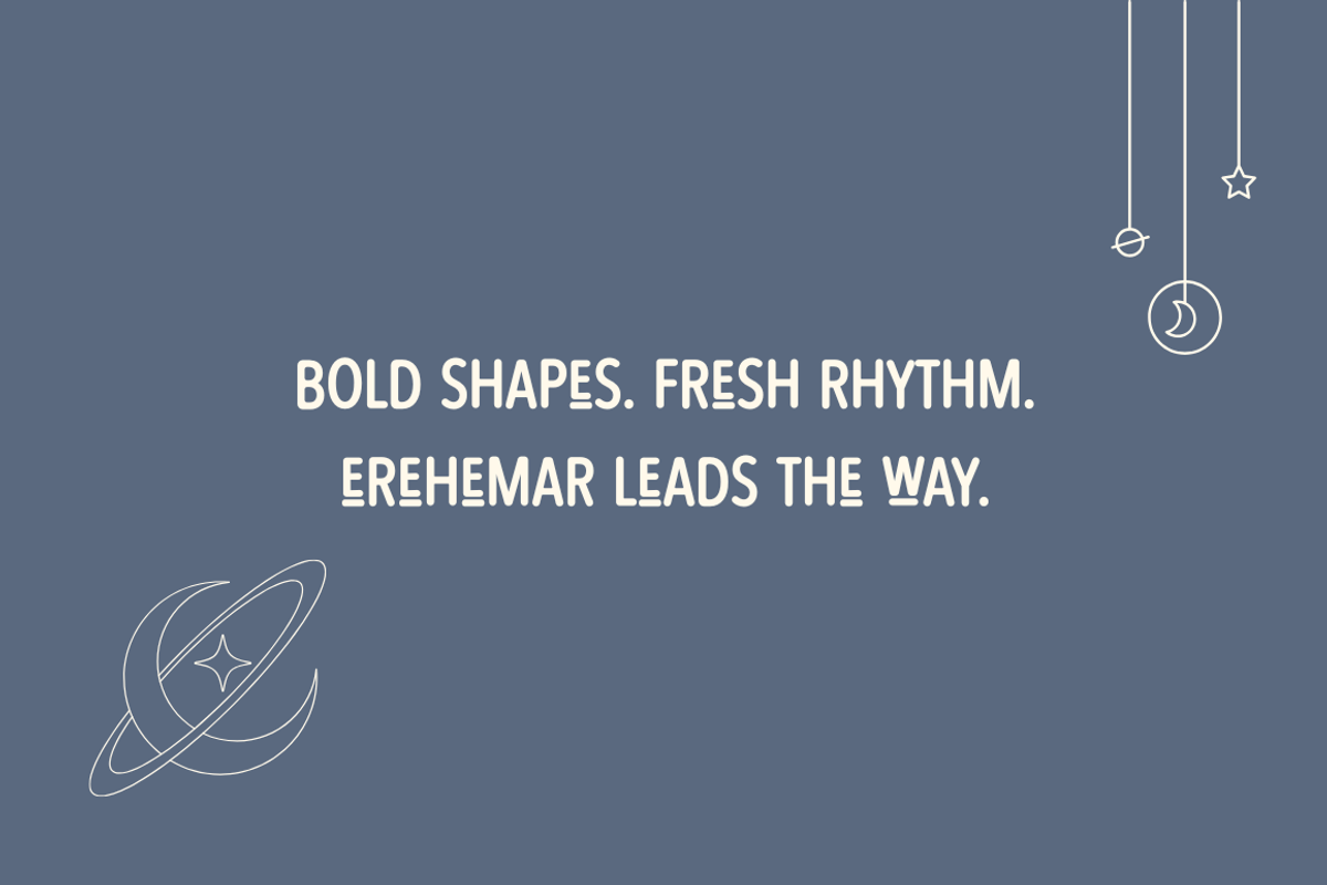Erehemar Thin Bold Font, a Sans Serif Font by Cosy Fox (Photo 4 of 6)