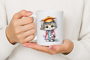 Whimsical Graduation Cat Clipart PNG, a Seasonal Illustration by Canvas Craft (Thumbnail 9 of 10)