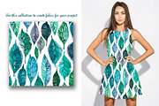 WATERCOLOR FOLIAGE|patterns & motifs, a Pattern Graphic by Retro Graphic Box (Thumbnail 1 of 8)